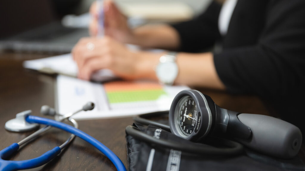 Close up of medical supplies on a doctor's desk for administering Medical Weight Loss in Pittsburgh