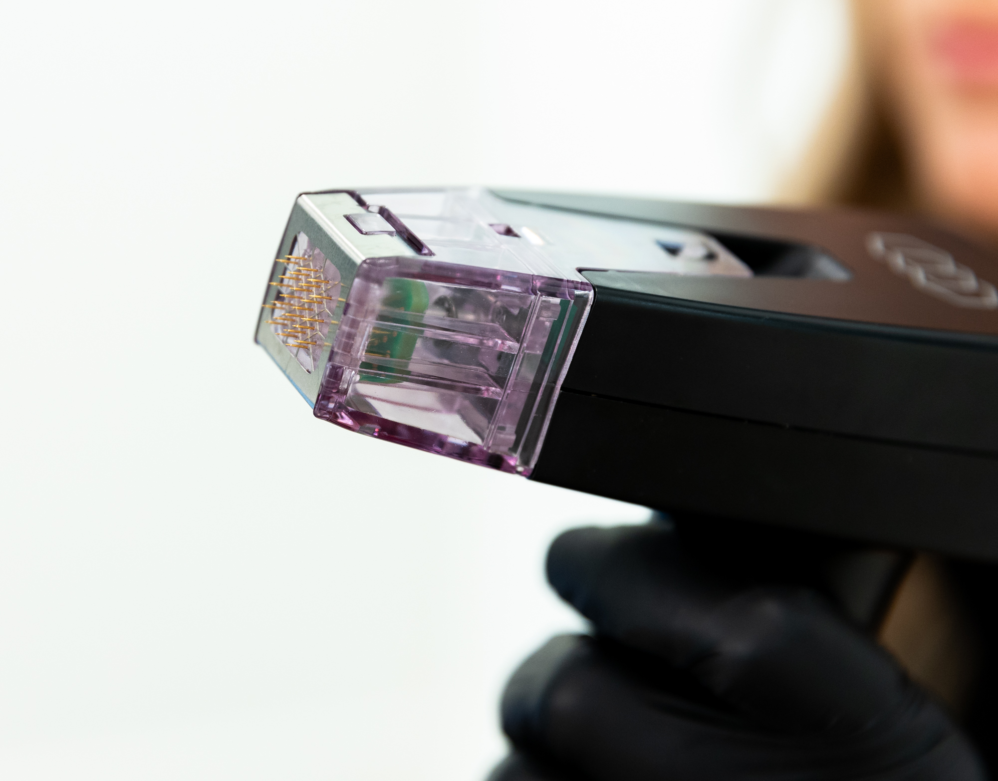 Close up of the Morpheus8 device which performs RF microneedling near Ambridge, PA